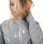 Personalised Wifey Slouch Jumper