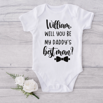 Best man proposal baby vest