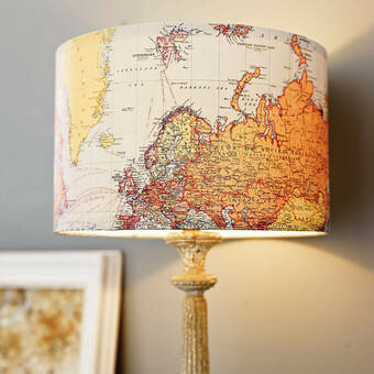 My best seller! The Vintage Map Lampshade