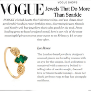 Voted into Vogue Magazine's 'Jewellery Designers to watch' list