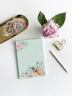 A pretty floral notebook designed by Emma Bryan Design and available at Not on the High Street