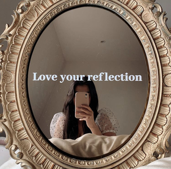Love your reflection mirror decal 