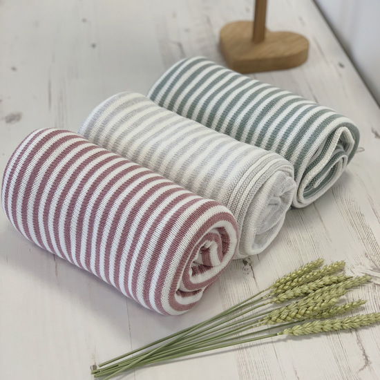 Our heritage stripy baby blankets