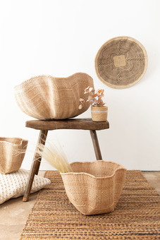 Natural Form Woven Shopping Baskets