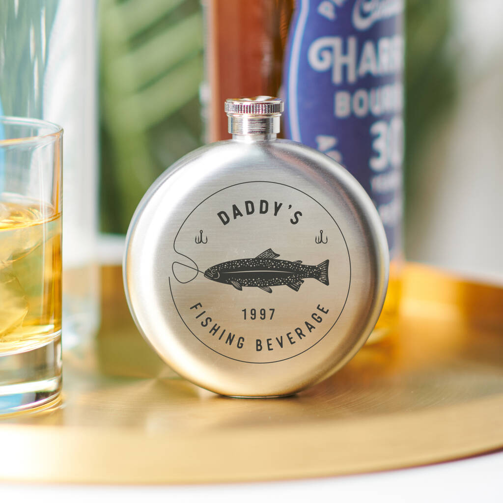 Personalised Fishing Beverage Hip Flask