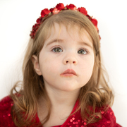 red flower headband for girls