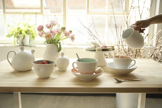 Handmade porcelain tea set