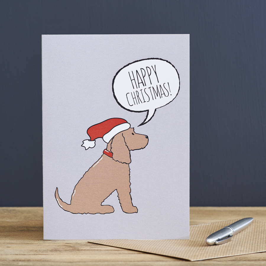 golden cocker spaniel christmas card by sweet william designs ...