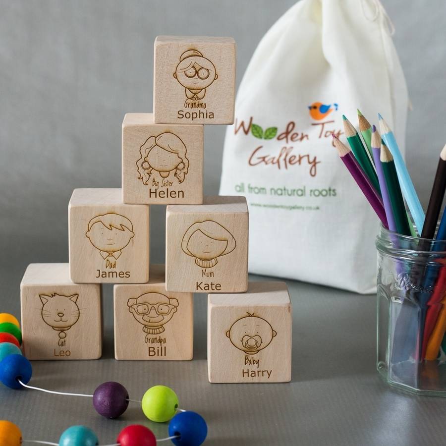 My Family Personalised Wooden Blocks | Artwork|