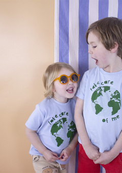 organic kids screen printed t shirts