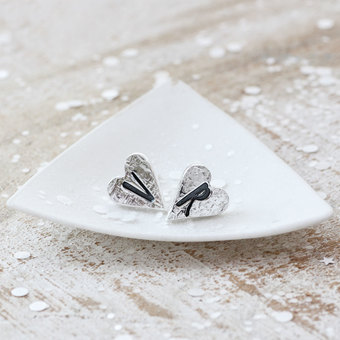 Personalised silver earrings