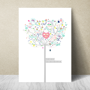 Happiness tree for a new baby