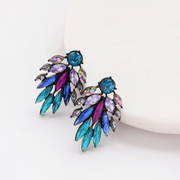 Peacock Crystal Statement earrings