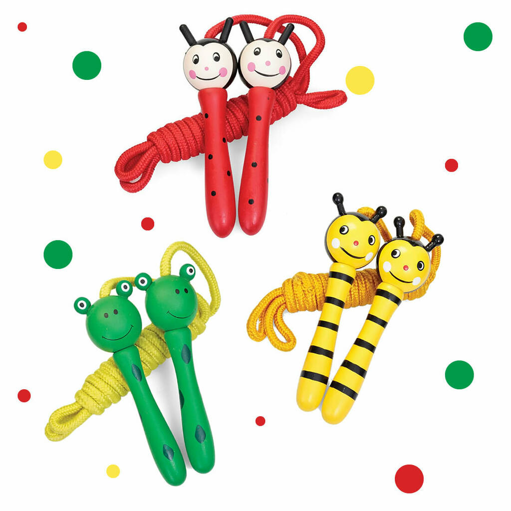 Painted Wooden Animal Skipping Ropes
