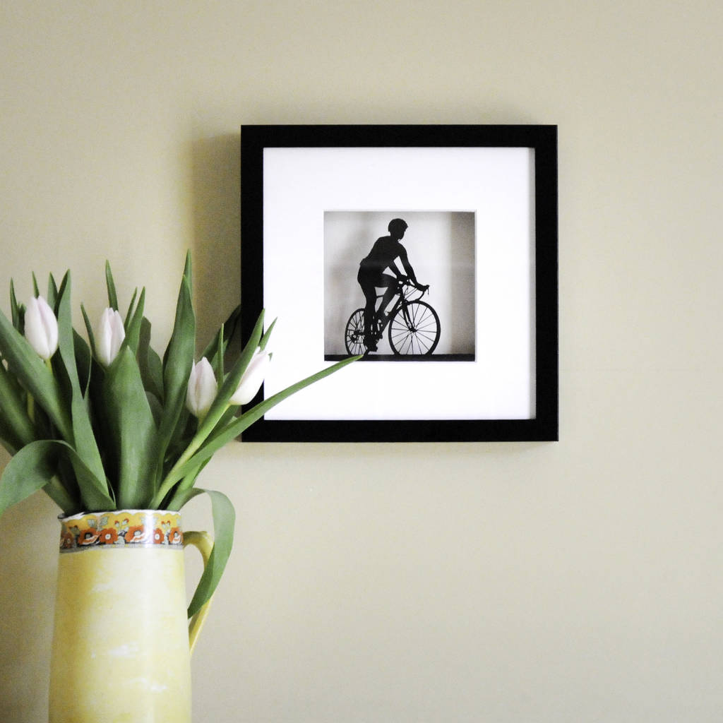 Framed Paper Cut Road Bike Artwork | Artwork | Framed |