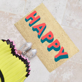 happy door mat