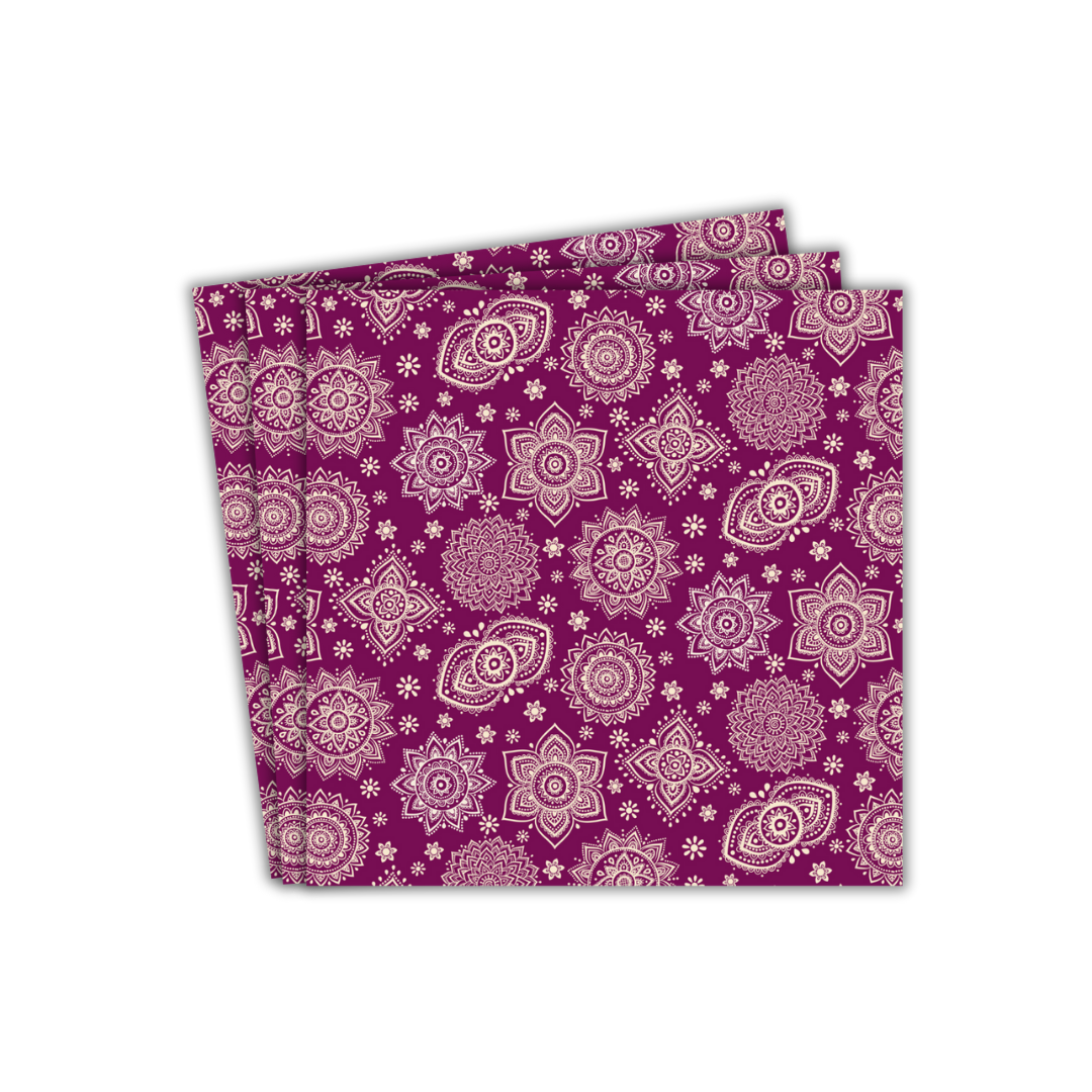 Mandala Party Paper Napkins 20pk Purple