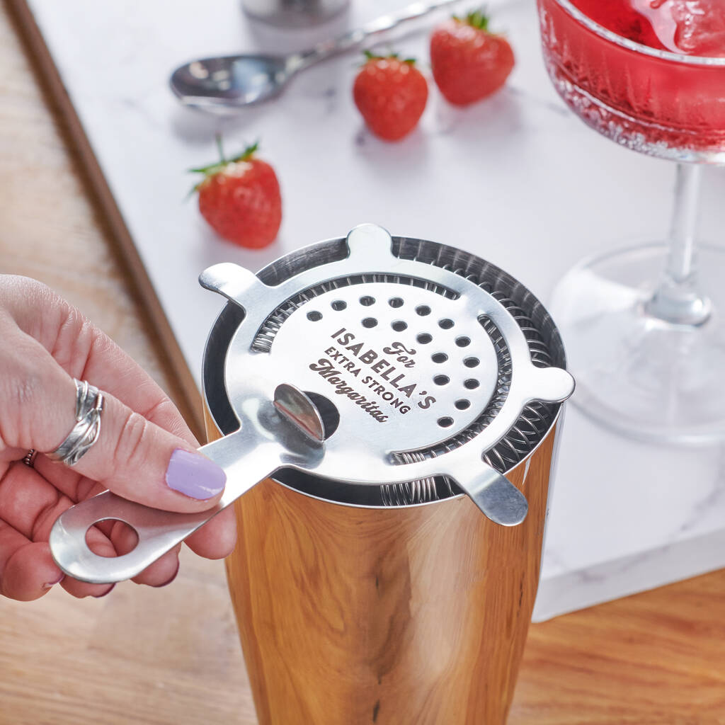 Personalised Metal Cocktail Strainer