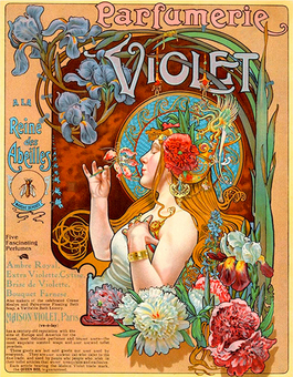 vintage French perfume poster