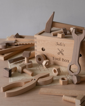 Personalised Wooden Play Tool Box 