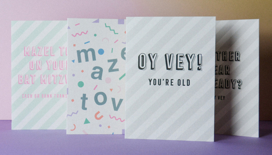A group of Jewish greeting cards