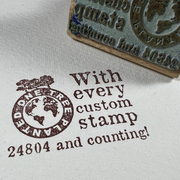 We plant a tree for every custom stamp we sell