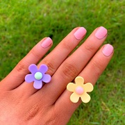 Flower ring on hand