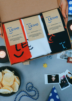 Leiho box of socks gift set
