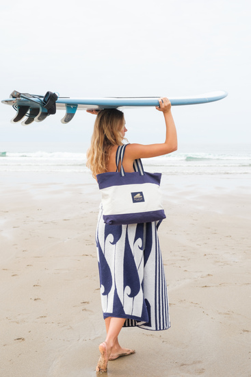 Waves Beach towel and beach bag