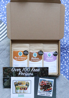 Spice Blends in postage packaging showcasing what customers receive 