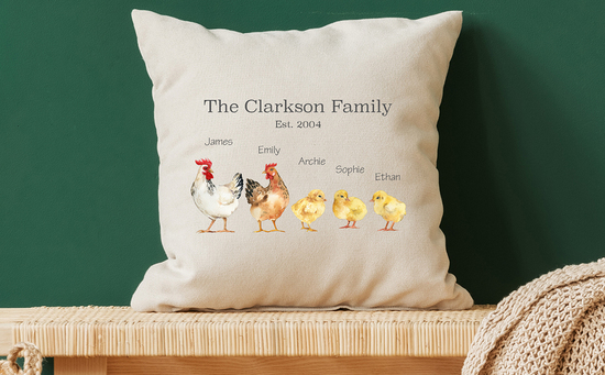 Chicken Family Cushion