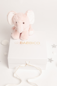 Pink Gift Boxed Plush Elephant Toy For Newborn Babies Toddlers & Children