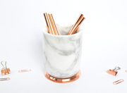 Copper Pens and marble jar