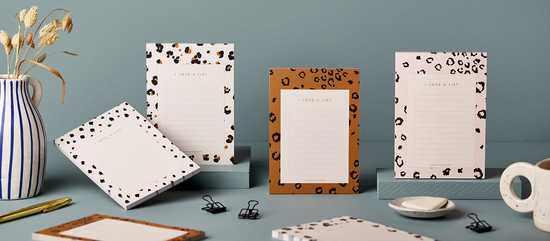 A5 notepads with patterned edges