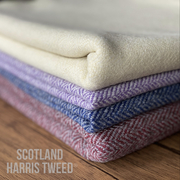 Folded Harris Tweed in Herringbone in various colours colours