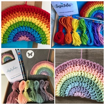 Our populat rainbow crochet kits