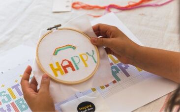 Embroidery Cross Stitch Happy Craft Box