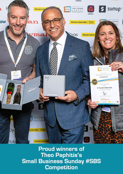 Receiving our certificate from Theo Paphitis after being chosen as one of his #SBS Winners