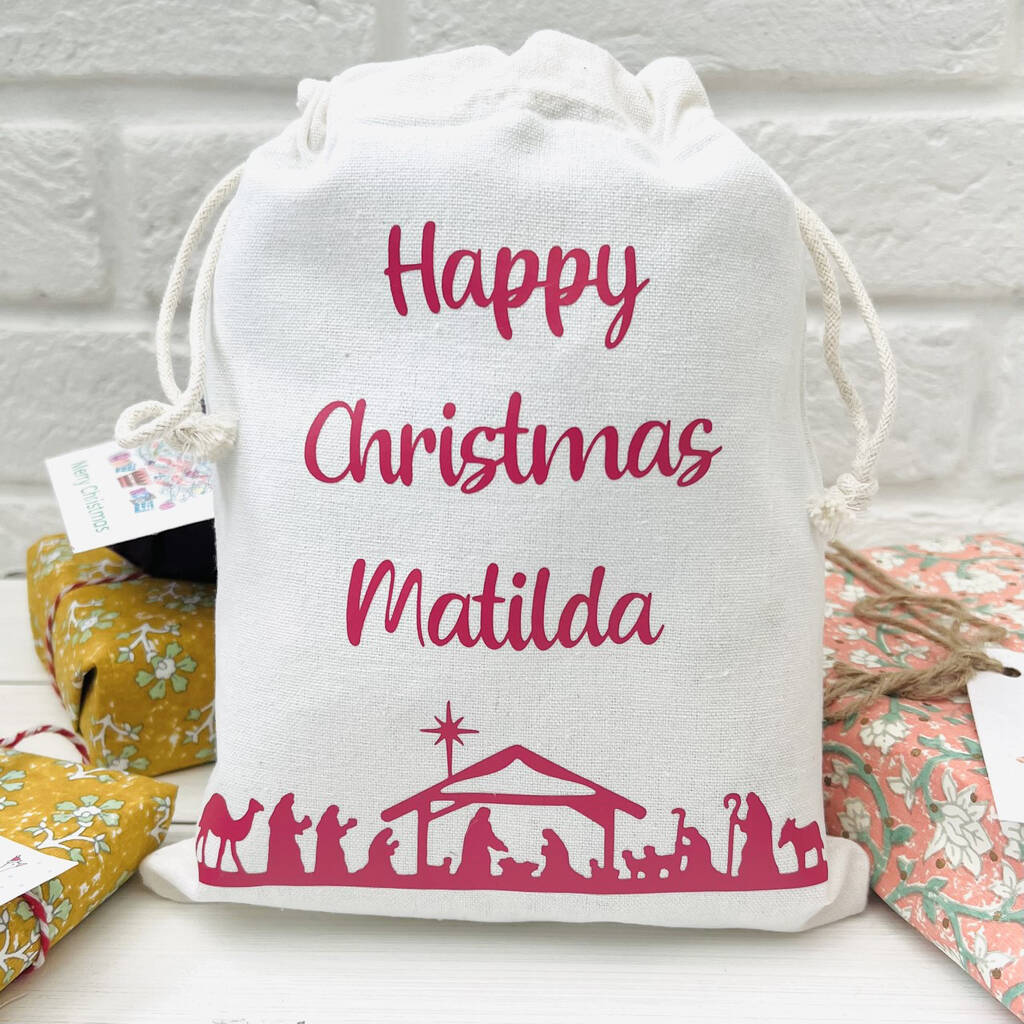 Personalised Christmas Nativity Gift Bags
