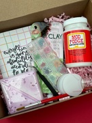 Inside a Bridebox filled with craft supplies, selfcare and wedding planning essentials.