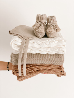 Knitted Blankets Booties and Bonnets