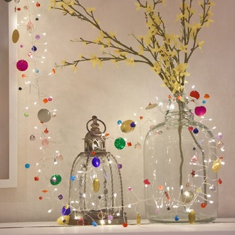 Unusual coloured indoor confetti fairy lights