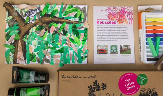 Lots of Lovely Art boxes, art ideas for kids with quality art materials and projects inspired by real artists