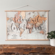 I personalise vintage maps with my unique calligraphy script
