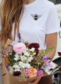 Organic Cotton Embroidered Bee T Shirt