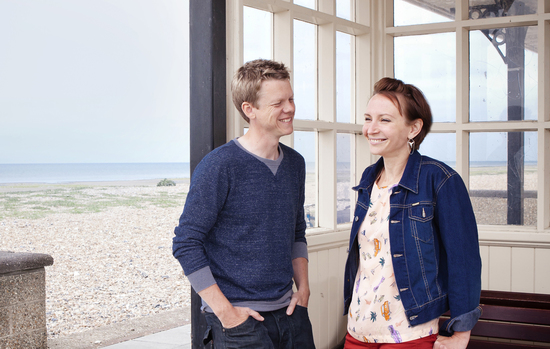 Ross and Jana on Worthing seafront