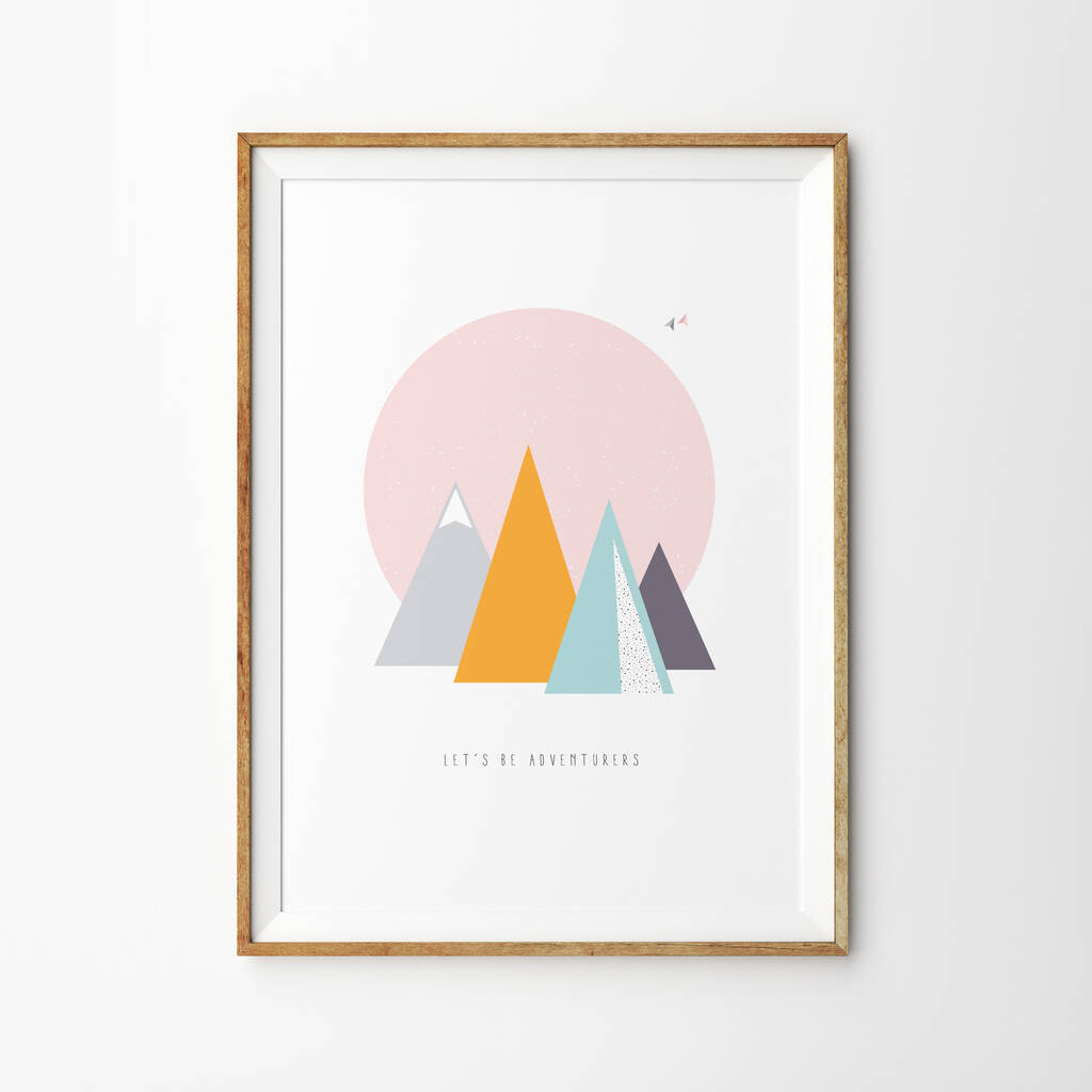 'Adventurers' Mountain Poster Print | Artwork | Framed |
