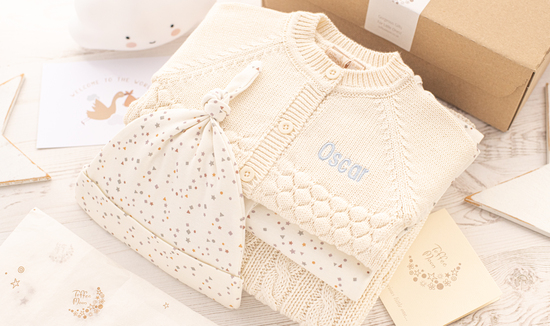 Luxury personalised baby blankets and baby outfits perfect newborn gifts, baby shower gifts and luxury baby essentials 