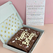 Birthday brownie slab