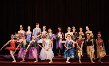 Ballerinas wearing tiaras handmade by petal and pearl accessories